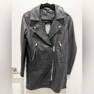 All Saints women leather jacket new with tag, size 4